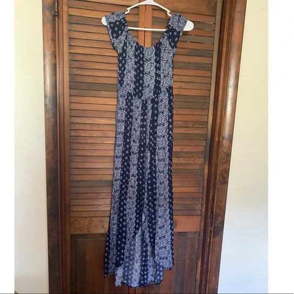 Size Small High Low Dress, Romper Shorts Underneath Built In. Navy Blue. | Color: Blue | Size: S | Rachelbohna's Closet